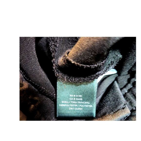 Lauren Ralph Lauren Pull On Pants Size 10 Black Pockets Straight Leg Casual - Picture 9 of 9